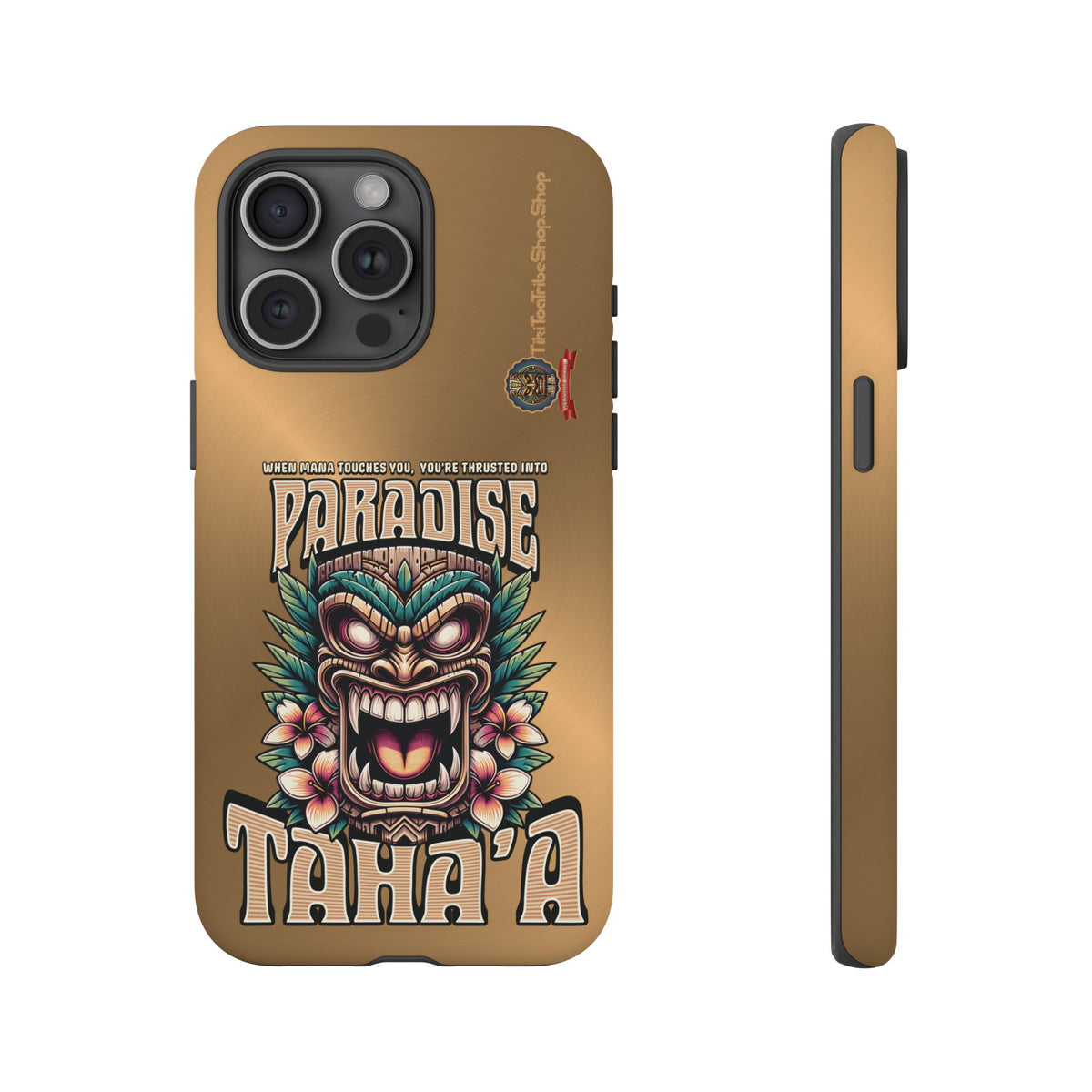 Tahaa – Coque Antichoc Premium « Tiki Féroce » | Design Tribal & Protection Maximale