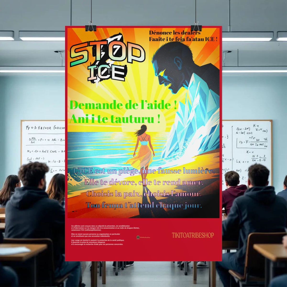 Anti-ICE Polynésie – Affiches de Sensibilisation Contre la Drogue “Paruru i te ora – Brisons les chaînes de l’ICE”