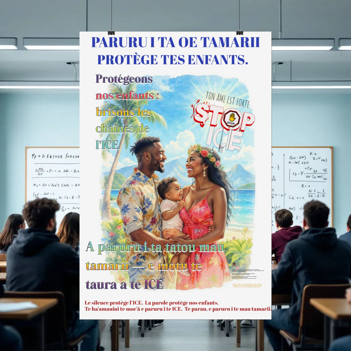 Posters Anti-ICE Polynésie – Affiches de Sensibilisation Contre la Drogue “Paruru i te ora – Brisons les chaînes de l’ICE”