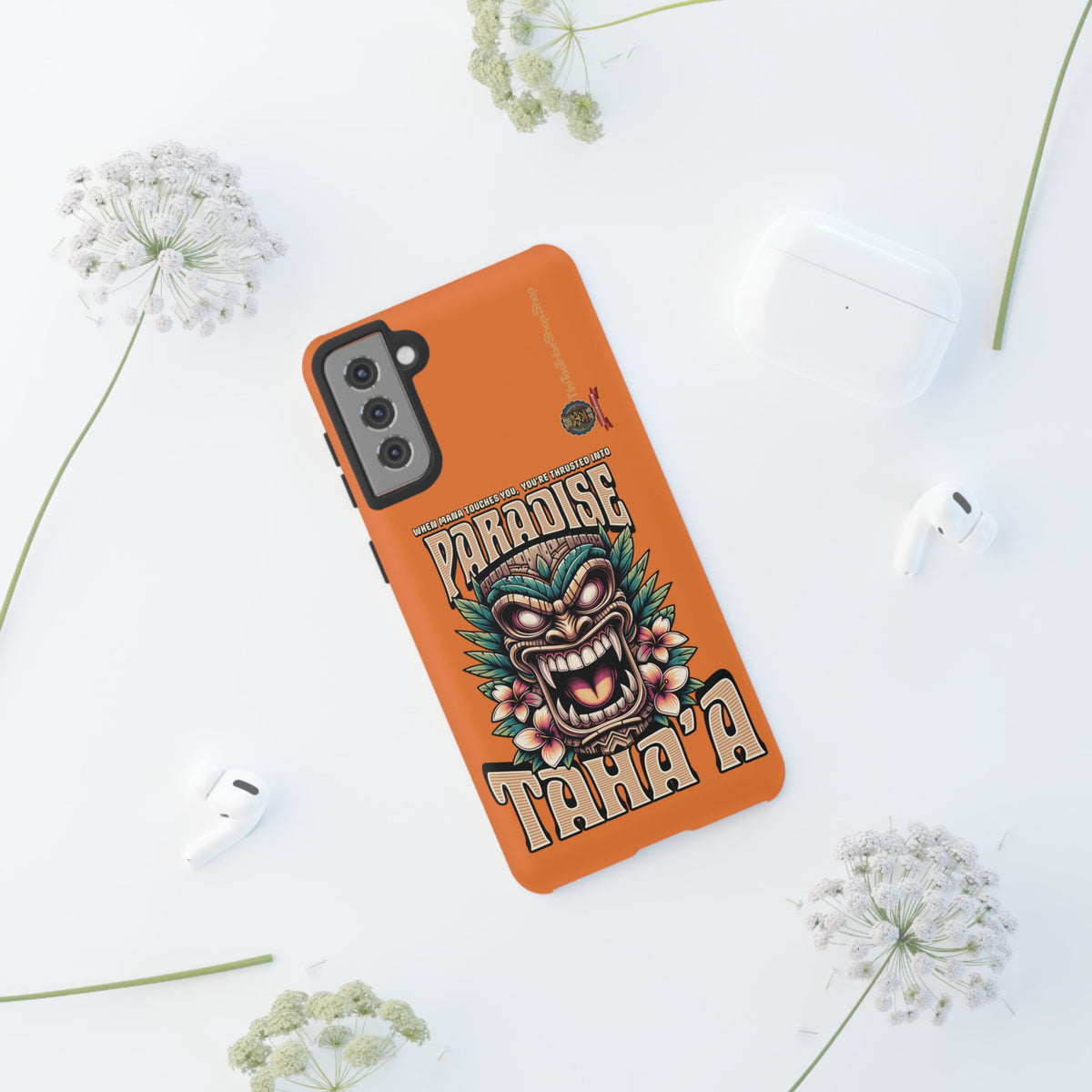Tahaa – Coque Antichoc Premium « Tiki Féroce » | Design Tribal & Protection Maximale