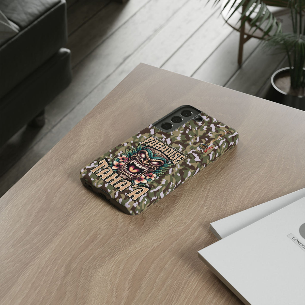 Tahaa – Coque Antichoc Premium « Tiki Féroce » | Design Tribal & Protection Maximale