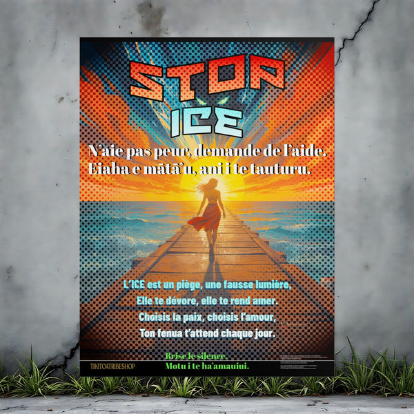 Posters Anti-ICE Polynésie – Affiches de Sensibilisation Contre la Drogue “Paruru i te ora – Brisons les chaînes de l’ICE”
