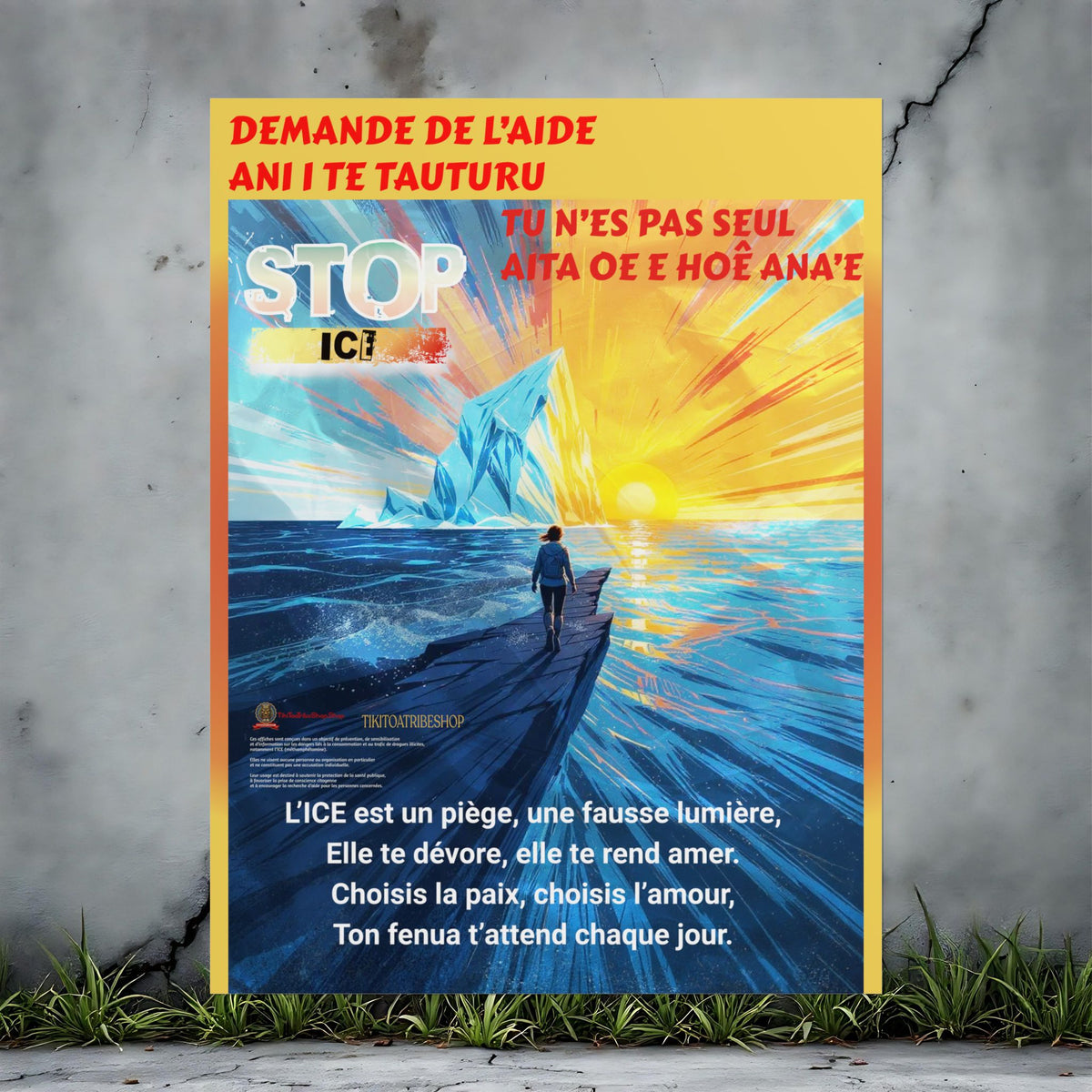 Posters Anti-ICE Polynésie – Affiches de Sensibilisation Contre la Drogue “Paruru i te ora – Brisons les chaînes de l’ICE”