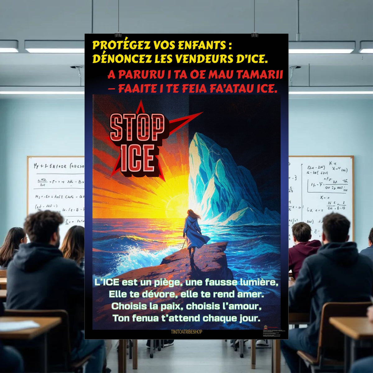 Posters Anti-ICE Polynésie – Affiches de Sensibilisation Contre la Drogue “Paruru i te ora – Brisons les chaînes de l’ICE”