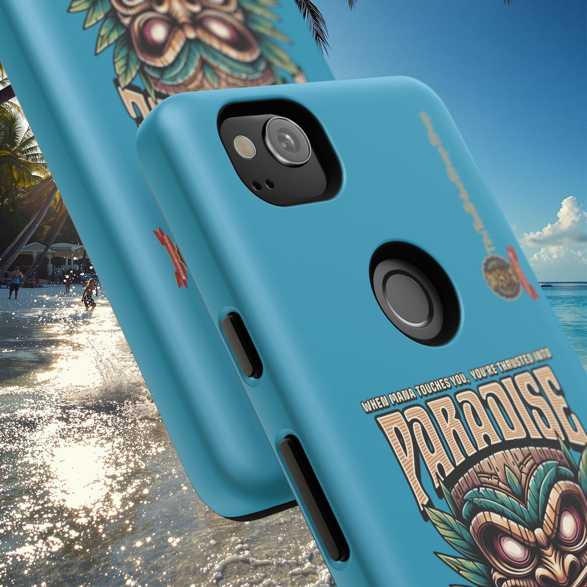 Tahaa – Coque Antichoc Premium « Tiki Féroce » | Design Tribal & Protection Maximale