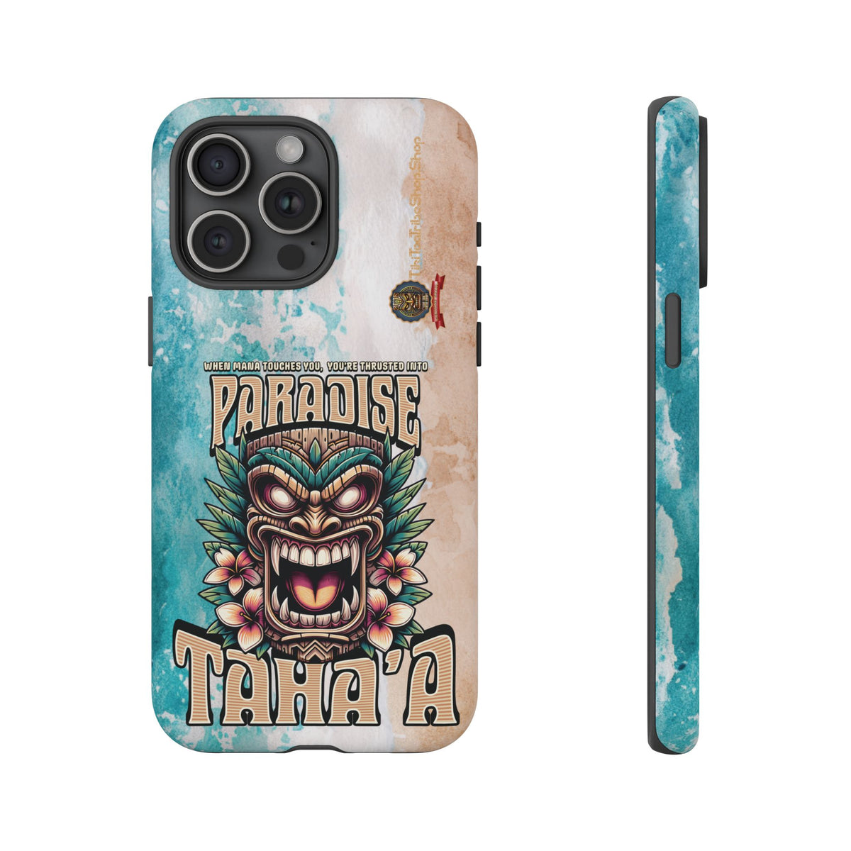 Tahaa – Coque Antichoc Premium « Tiki Féroce » | Design Tribal & Protection Maximale