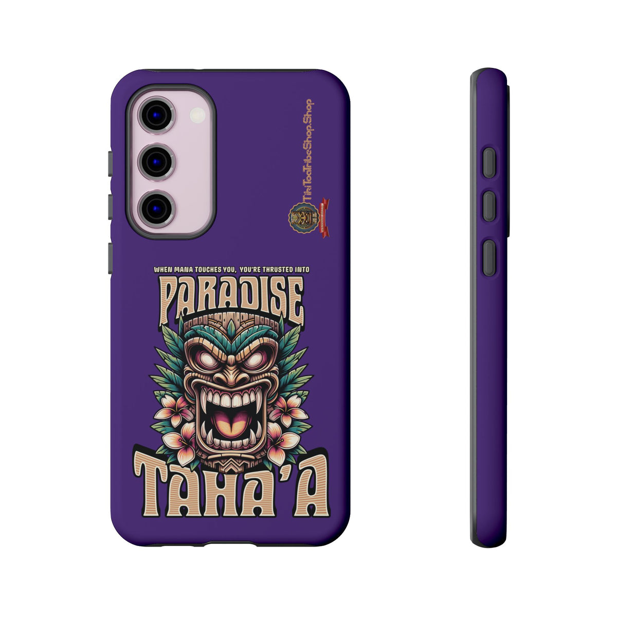 Tahaa – Coque Antichoc Premium « Tiki Féroce » | Design Tribal & Protection Maximale