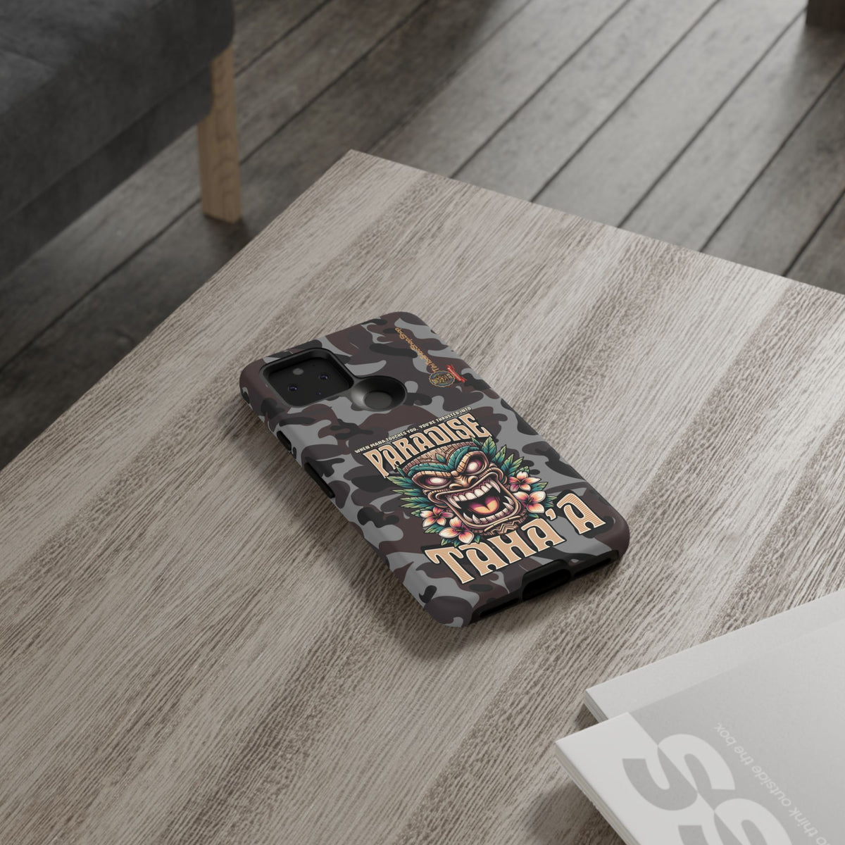 Tahaa – Coque Antichoc Premium « Tiki Féroce » | Design Tribal & Protection Maximale
