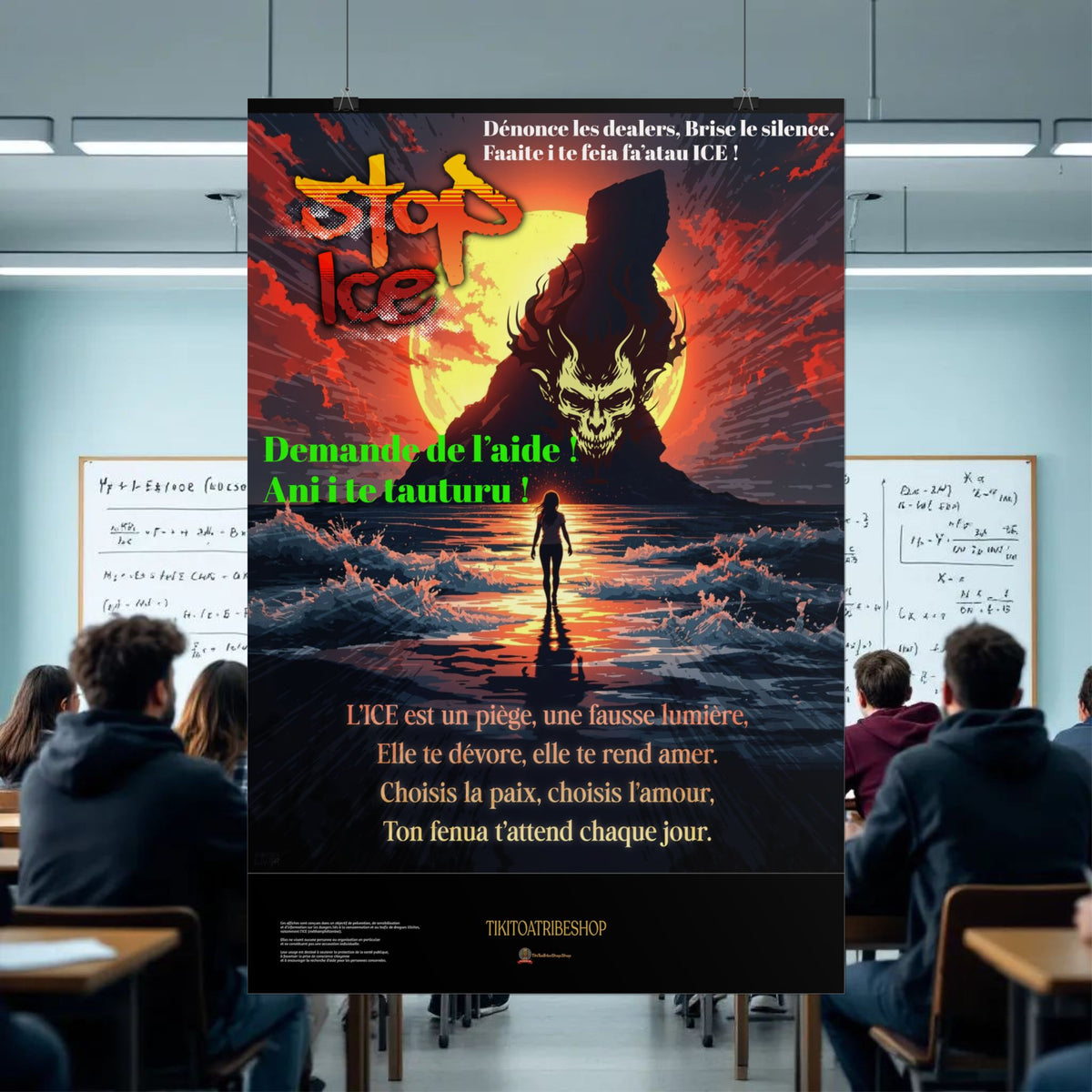 Posters Anti-ICE Polynésie – Affiches de Sensibilisation Contre la Drogue “Paruru i te ora – Brisons les chaînes de l’ICE”