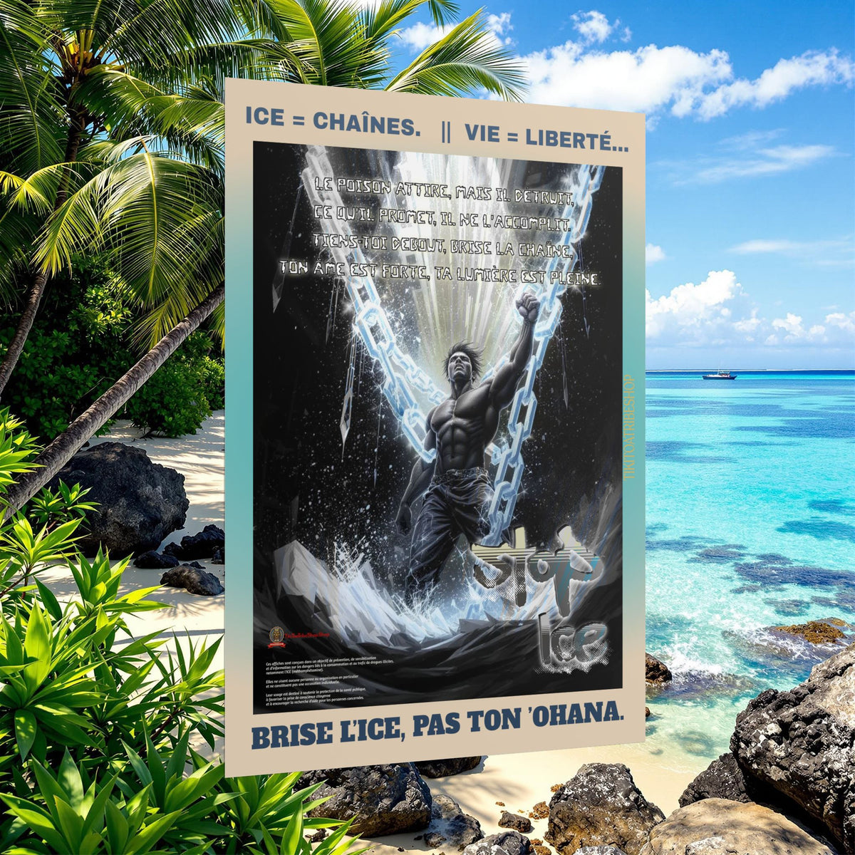 Posters Anti-ICE Polynésie – Affiches de Sensibilisation Contre la Drogue “Paruru i te ora – Brisons les chaînes de l’ICE”