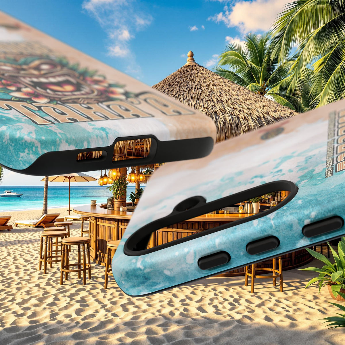 Tahaa – Coque Antichoc Premium « Tiki Féroce » | Design Tribal & Protection Maximale