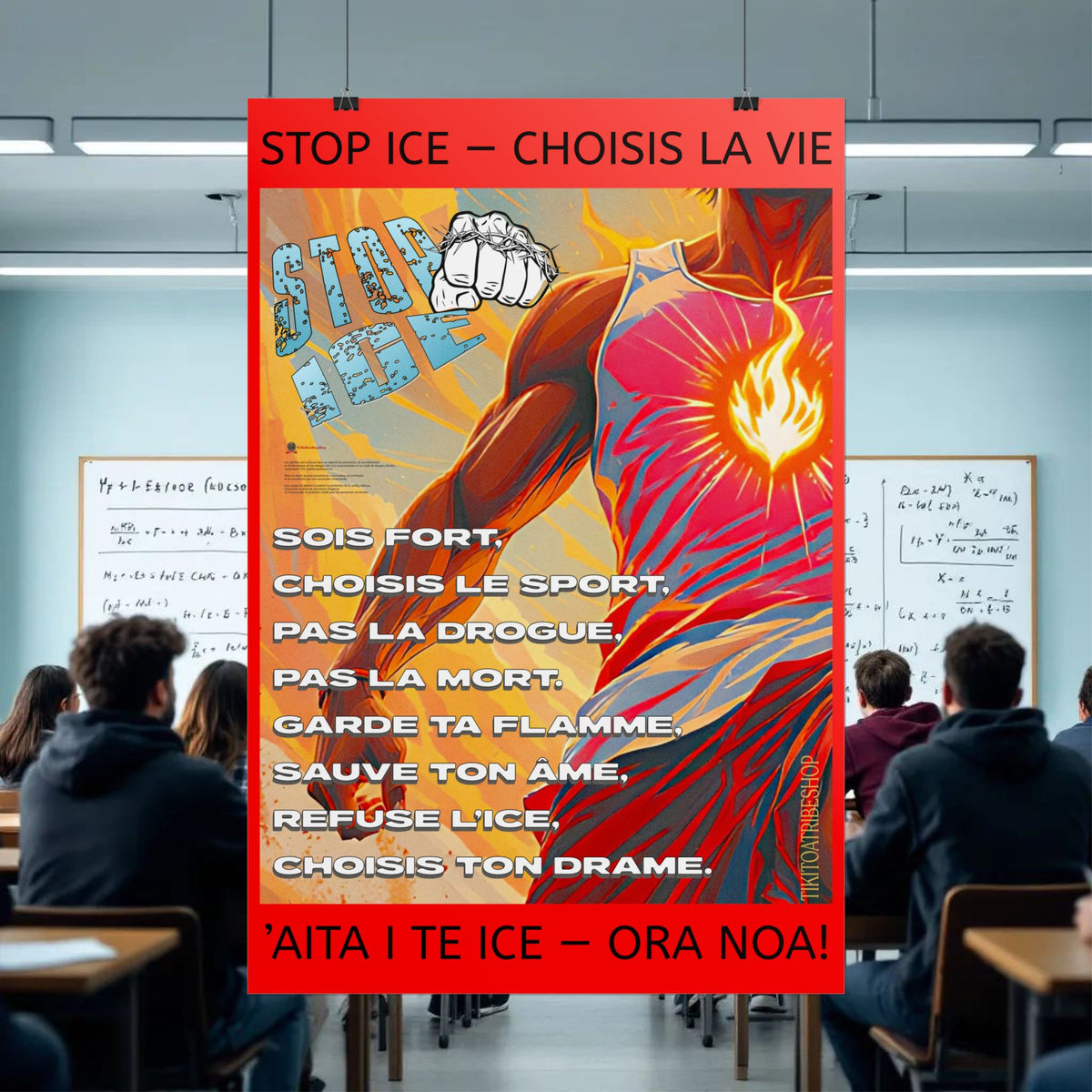 Posters Anti-ICE Polynésie – Affiches de Sensibilisation Contre la Drogue Paruru i te ora – Brisons les chaînes de l’ICE