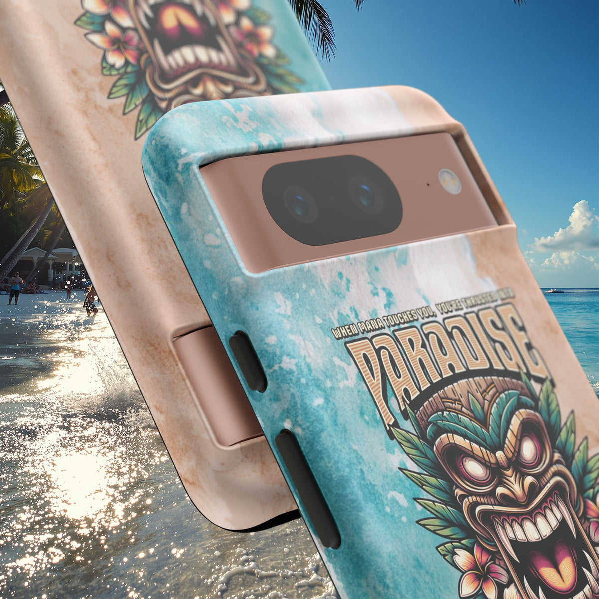 Tahaa – Coque Antichoc Premium « Tiki Féroce » | Design Tribal & Protection Maximale