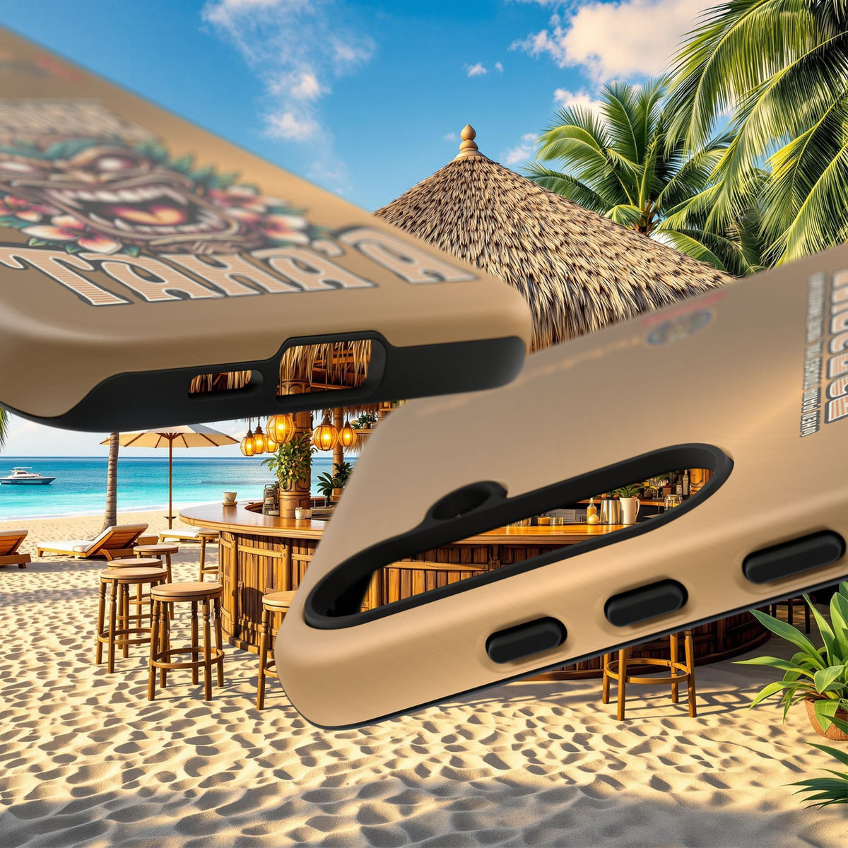 Tahaa – Coque Antichoc Premium « Tiki Féroce » | Design Tribal & Protection Maximale