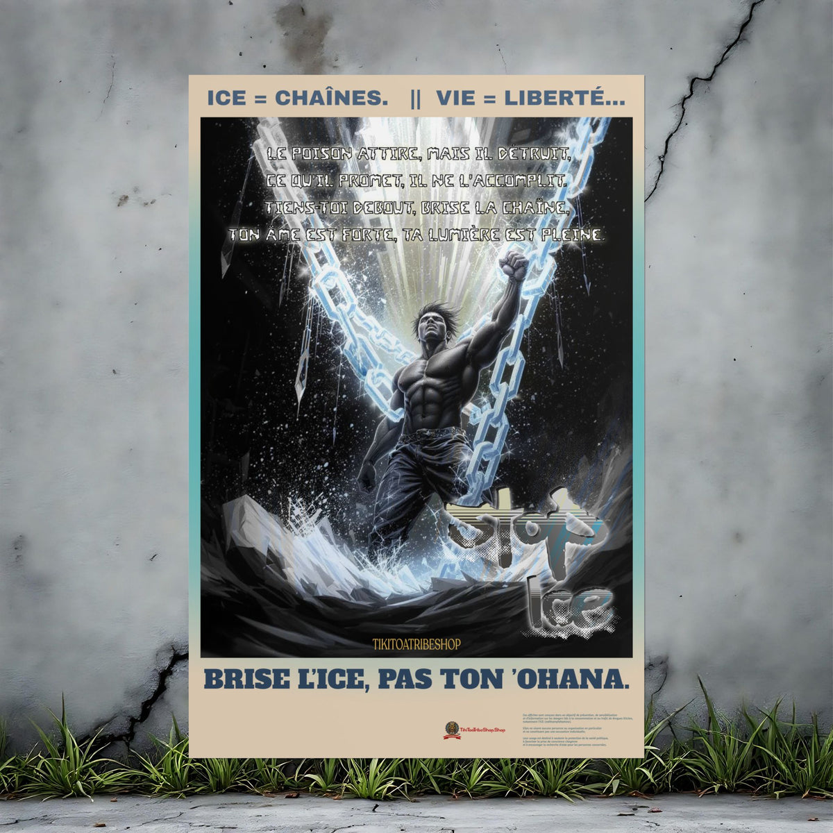 Posters Anti-ICE Polynésie – Affiches de Sensibilisation Contre la Drogue “Paruru i te ora – Brisons les chaînes de l’ICE”