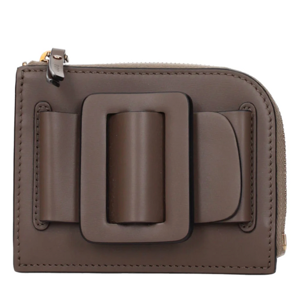 BOYY PORTE-CARTES COMPACT LUXE BRUN BOIS F83872