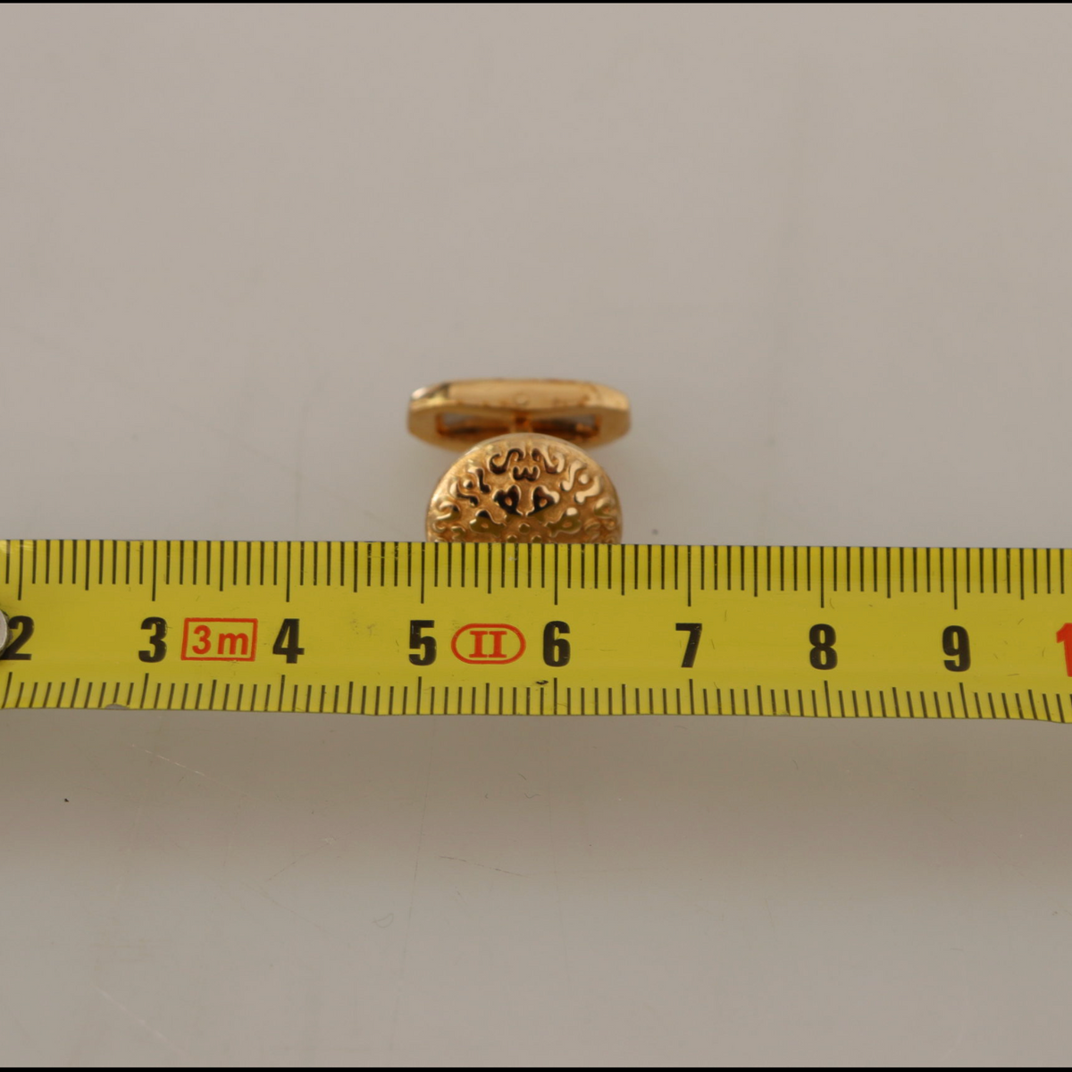 DOLCE & GABBANA Boutons de Manchette  "Laiton Plaqué Or & Design Rond"