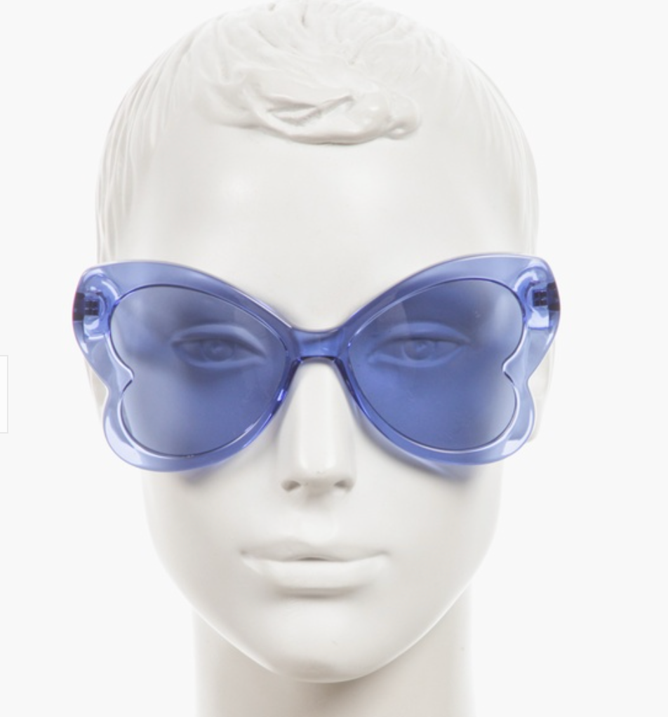 LIU JO Accessoire de Mode Femme - Lunettes de Soleil Papillon Bleues
