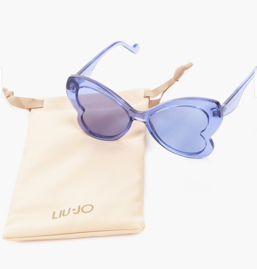LIU JO Accessoire de Mode Femme - Lunettes de Soleil Papillon Bleues