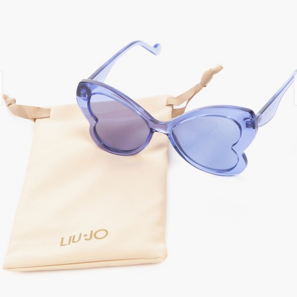 LIU JO Accessoire de Mode Femme - Lunettes de Soleil Papillon Bleues