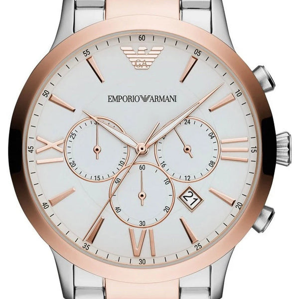 ARMANI AR11209 Emporio Armani Watch: "Gianni T-Bar" Two-tone Chronograph