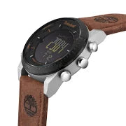 TIMBERLAND MONTRE ANALOGIQUE-DIGITALE HOMME BRACELET CUIR MARRON BAROMÈTRE